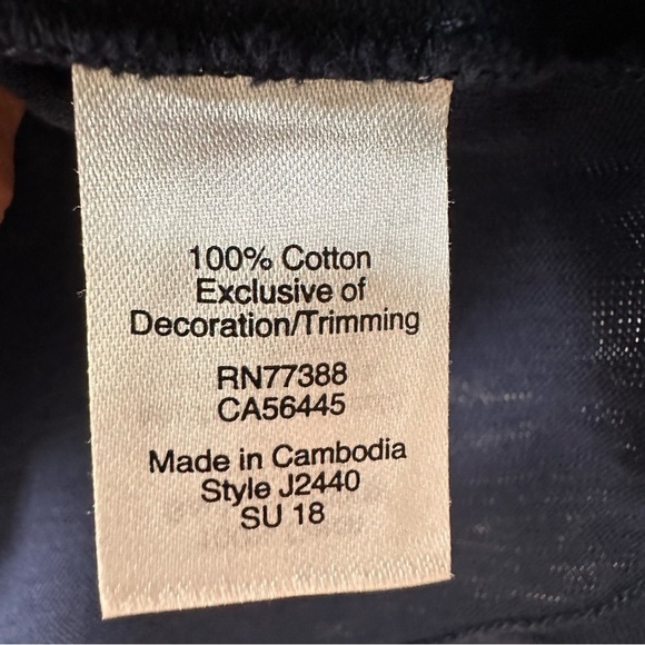 J.Crew Embroidered Off-Shoulder Top Navy Size S - Picture 6 of 6